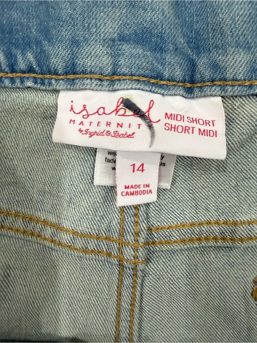 New! Isabel Maternity Denim Shorts